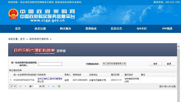 政府采购代理机构资质